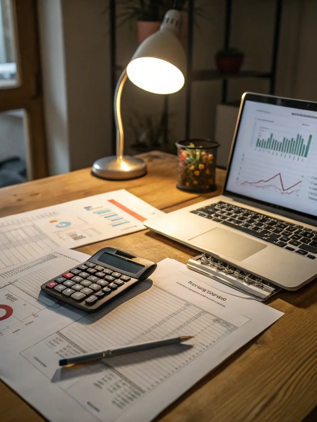 A close-up of a document with interest rates and financial charts, representing the process of refinancing a mortgage.