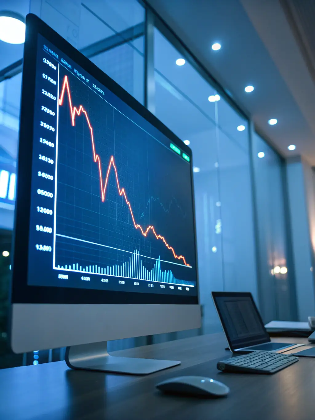 A graph showing decreasing interest rates, highlighting the benefits of refinancing with Mortgages With Elaine.