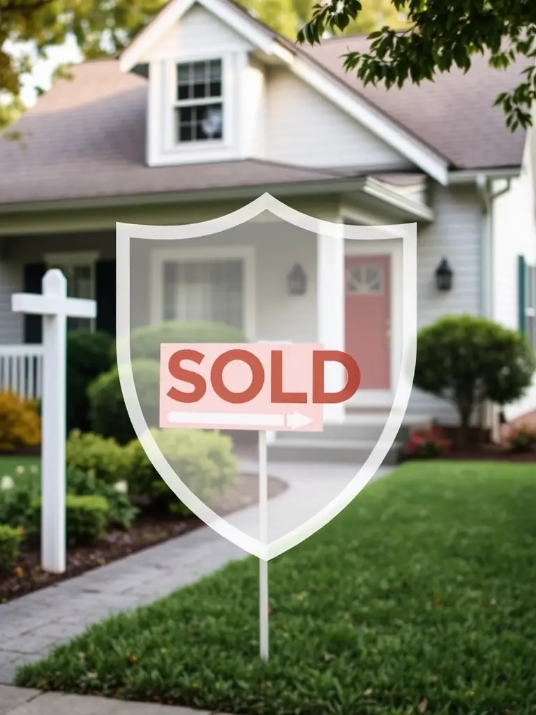 A modern house with a 'sold' sign in the front yard, representing successful mortgage approvals and client satisfaction.